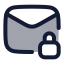 Maillock icon with duotone rounded style