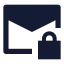 Maillock icon with solid sharp style