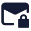 Maillock icon with solid standard style