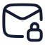 Maillock icon with stroke rounded style