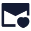 Maillove icon with solid sharp style