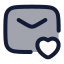 Maillove icon with duotone rounded style