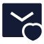 Maillove icon with solid sharp style