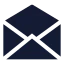 Mailopen icon with solid sharp style