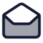 Mailopen icon with duotone standard style