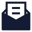 Mailopen icon with solid sharp style