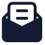Mailopen icon with solid standard style