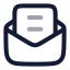 Mailopen icon with twotone rounded style