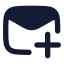 Mailplus icon with solid rounded style