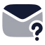 Mailquestionmark icon with bulk rounded style