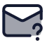Mailquestionmark icon with duotone standard style