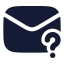 Mailquestionmark icon with solid rounded style