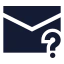 Mailquestionmark icon with solid sharp style