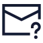 Mailquestionmark icon with stroke sharp style