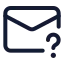 Mailquestionmark icon with stroke standard style