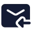Mailreceive icon with solid standard style