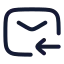 Mailreceive icon with stroke rounded style