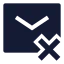 Mailremove icon with solid sharp style