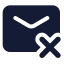 Mailremove icon with solid standard style