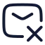 Mailremove icon with stroke rounded style