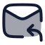 Mailreply icon with duotone rounded style