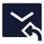 Mailreply icon with solid sharp style