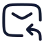 Mailreply icon with stroke rounded style