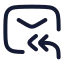 Mailreplyall icon with stroke rounded style