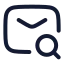 Mailsearch icon with stroke rounded style