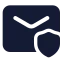 Mailsecure icon with solid standard style
