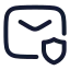 Mailsecure icon with stroke rounded style