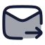 Mailsend icon with duotone rounded style