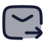 Mailsend icon with duotone rounded style
