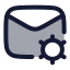 Mailsetting icon with duotone rounded style