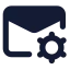 Mailsetting icon with solid standard style