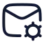 Mailsetting icon with stroke rounded style