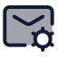 Mailsetting icon with duotone standard style