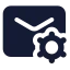 Mailsetting icon with solid standard style