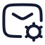 Mailsetting icon with stroke rounded style