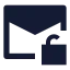 Mailunlock icon with solid sharp style