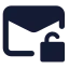 Mailunlock icon with solid standard style