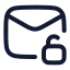 Mailunlock icon with stroke rounded style
