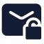 Mailunlock icon with solid standard style