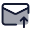 Mailupload icon with duotone standard style