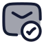 Mailvalidation icon with duotone rounded style