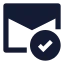 Mailvalidation icon with solid sharp style