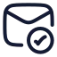 Mailvalidation icon with stroke rounded style