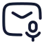 Mailvoice icon with stroke rounded style
