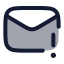 Mailwarning icon with duotone rounded style