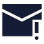 Mailwarning icon with solid sharp style